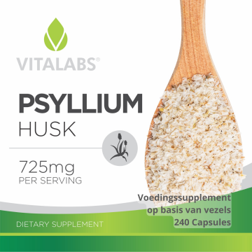 Voedingssupplement op basis van vezels label