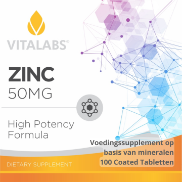 Zink 50 mg mineralen supplement label