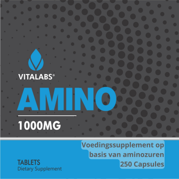 BCAA Aminozuren bottle 1000mg label