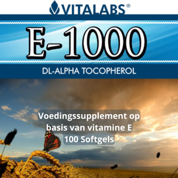 Tocopherol voedingssupplement vitamine E label