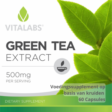 Supplement Groene Thee Extract gewichtsverlies spijsvertering label