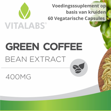 Groene Koffiebonen extract voedingssupplement label