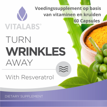Turn-Wrinkles-Away met Resveratrol en Collageen label