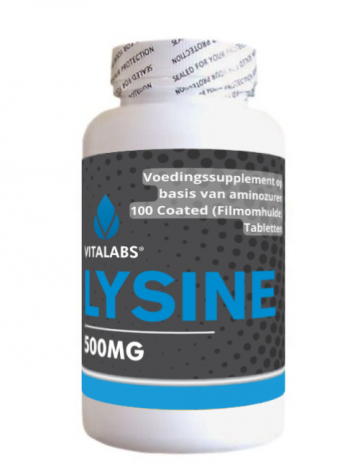 L-lysine 500 mg bottle
