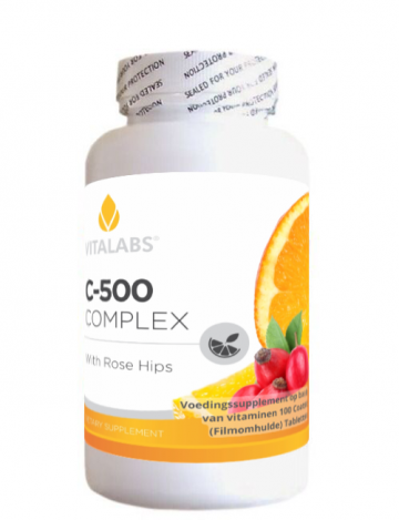 Vitamine C-500 Complex Rozenbottels- 100 Coated Tabletten